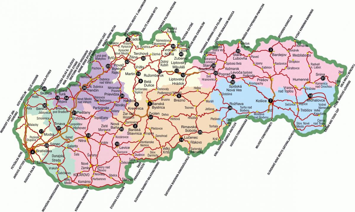 Словак аялал жуулчлалын газрын зураг