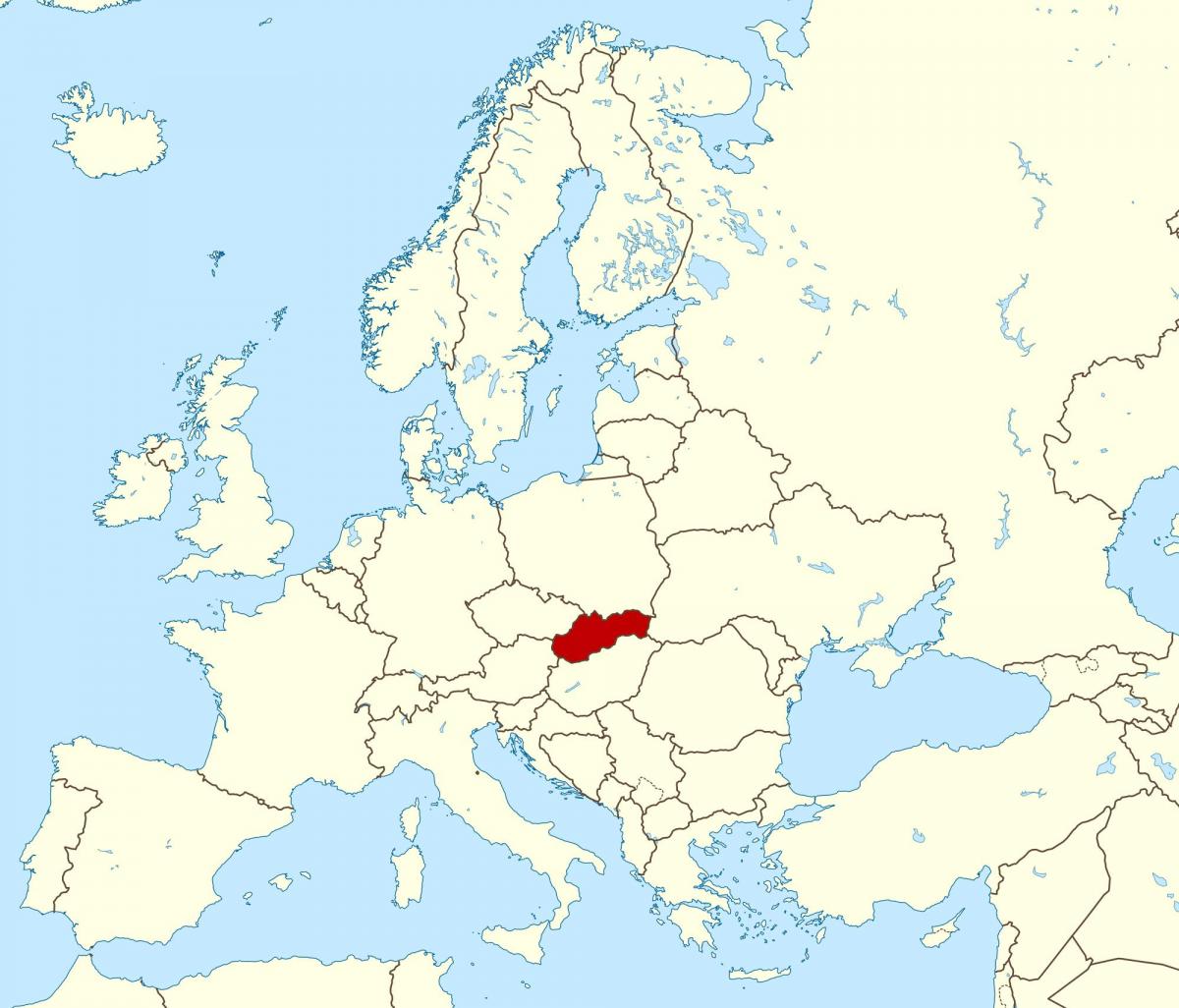 зураг Словак европын газрын зураг