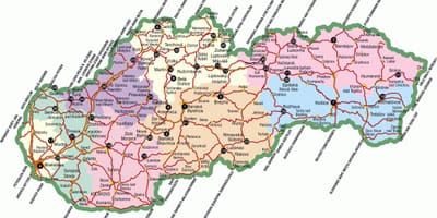 Словак аялал жуулчлалын газрын зураг